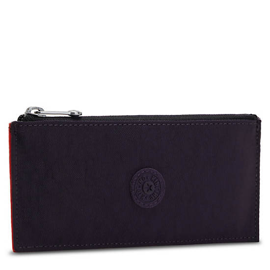 Kipling Brion Card Case Taske Blå Rød Sølv | DK 2048RV